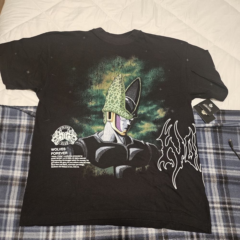 Darc Sport X DragonBall Z Black Graphic Short Sleeve Tee with Green Accents